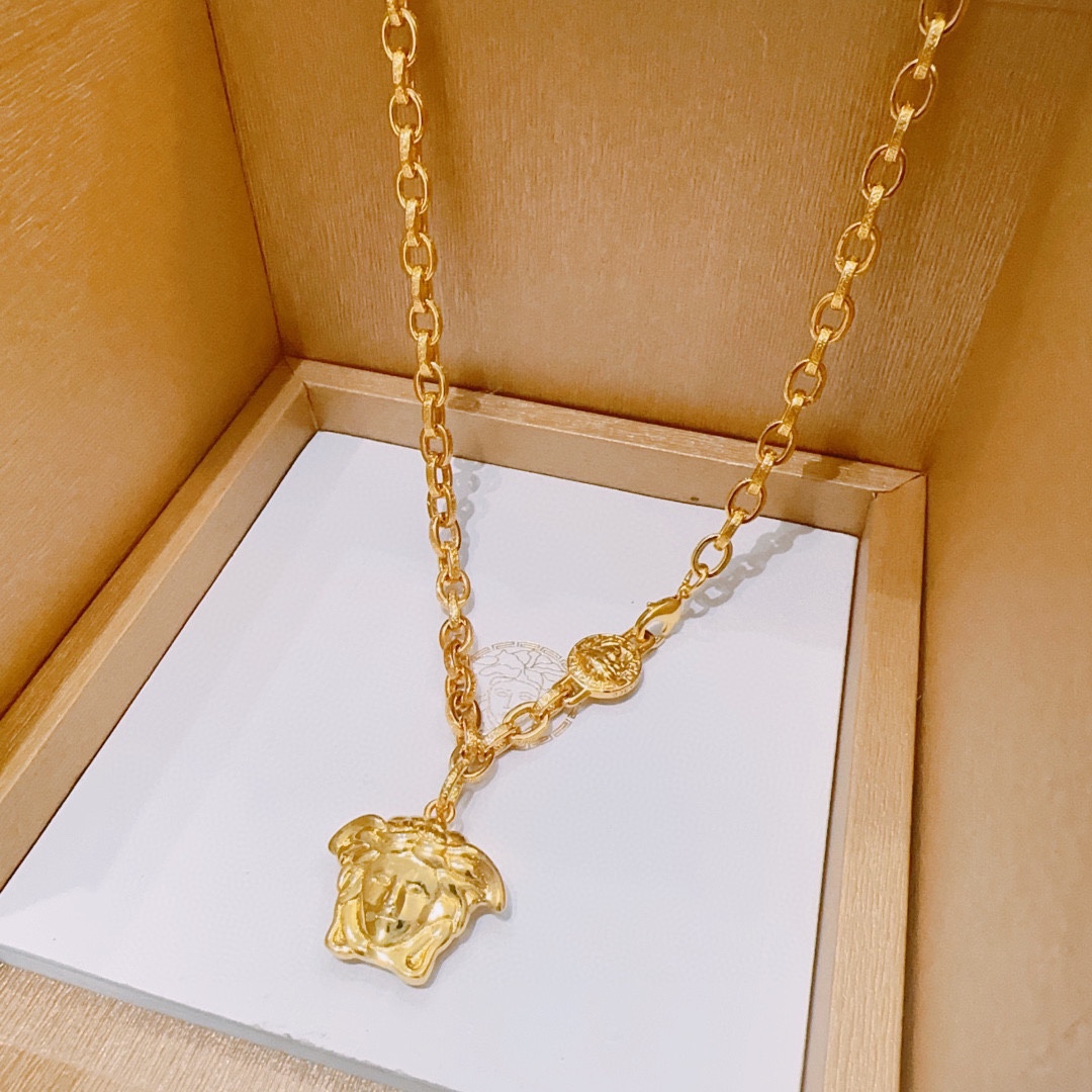 [TOP] Versace Men's/Women's Necklace-Gold