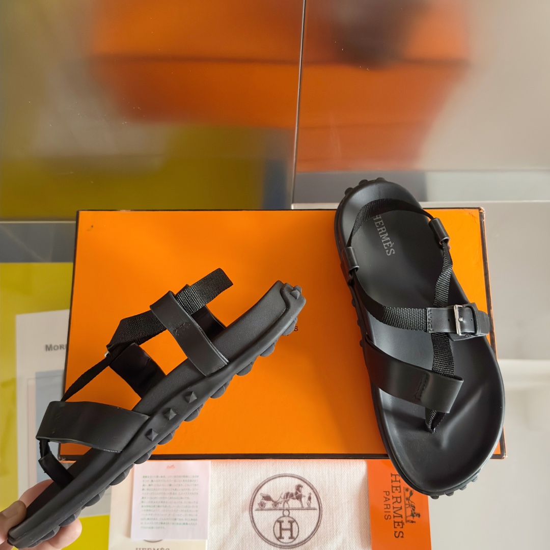 [TOP] HERMES Cross Sandals - 4 Colors