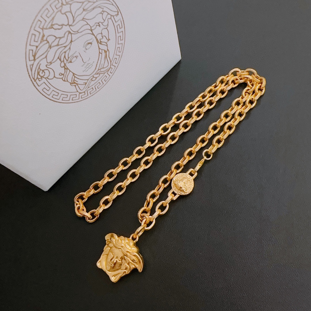 [TOP] Versace Men's/Women's Necklace-Gold