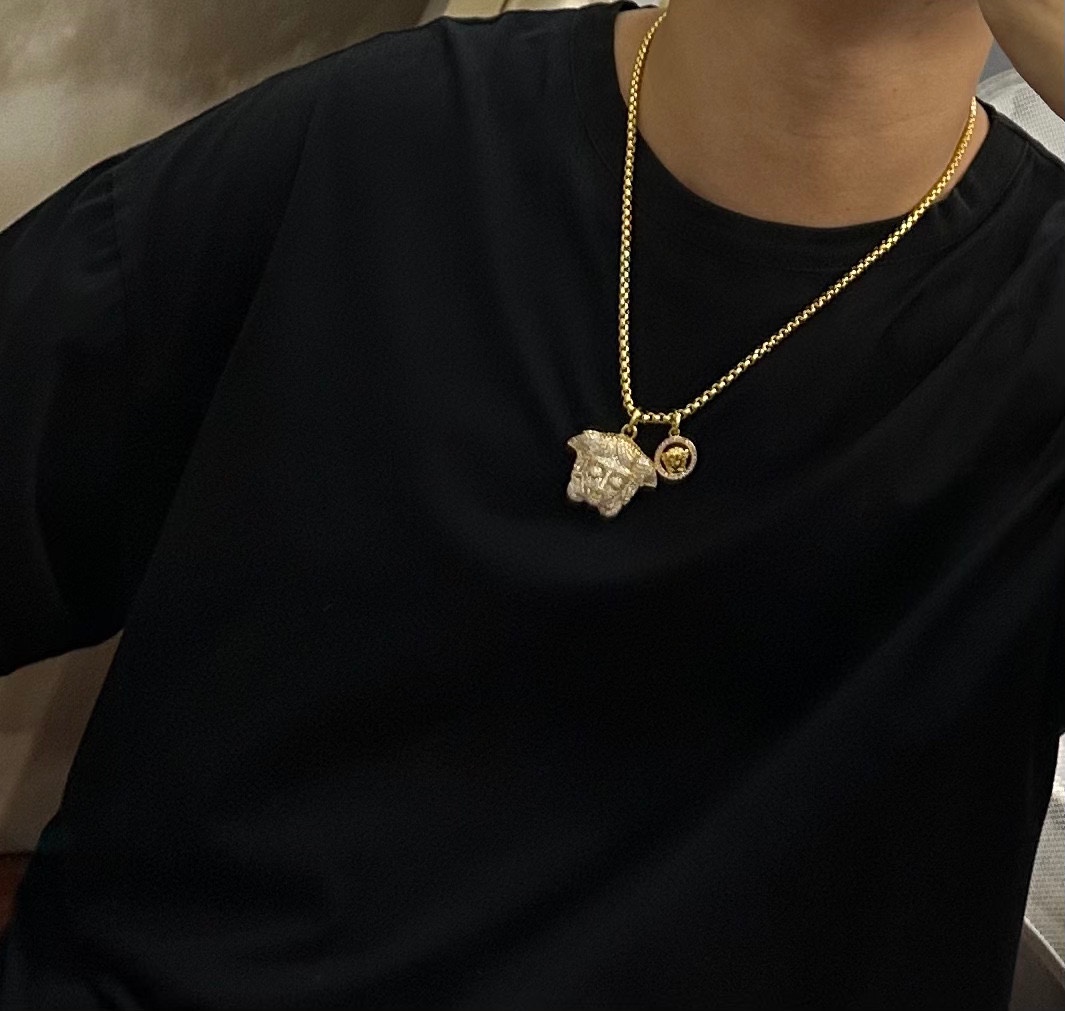 [TOP] Versace Men's/Women's Necklace-Gold