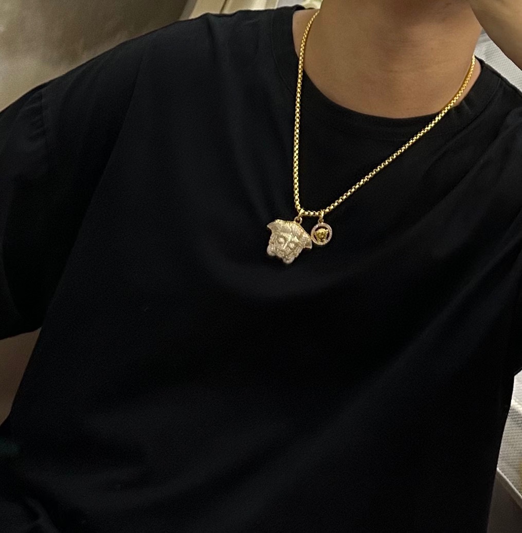 [TOP] Versace Men's/Women's Necklace-Gold