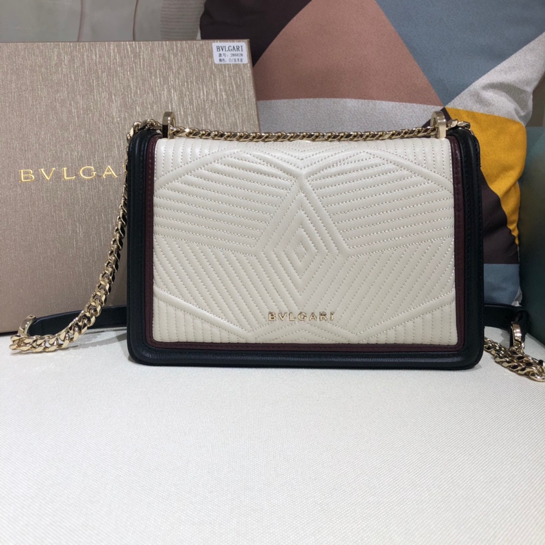 [TOP] BVLGARI Sheepskin Snake Head Bag 24x15x7cm