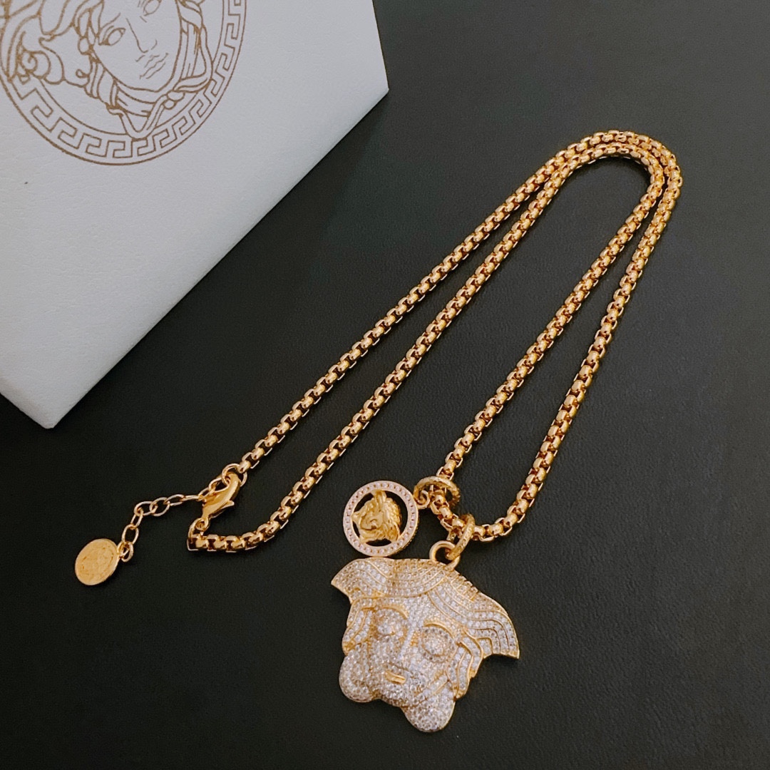[TOP] Versace Men's/Women's Necklace-Gold
