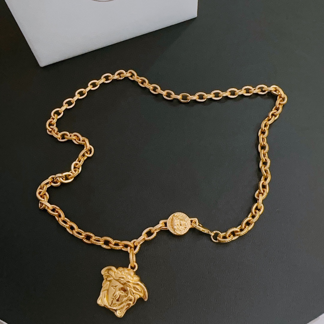 [TOP] Versace Men's/Women's Necklace-Gold