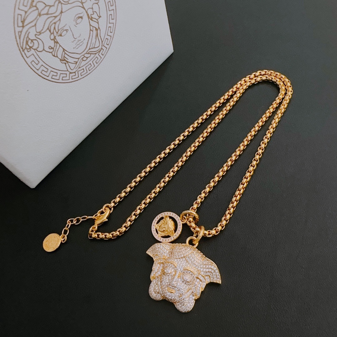 [TOP] Versace Men's/Women's Necklace-Gold