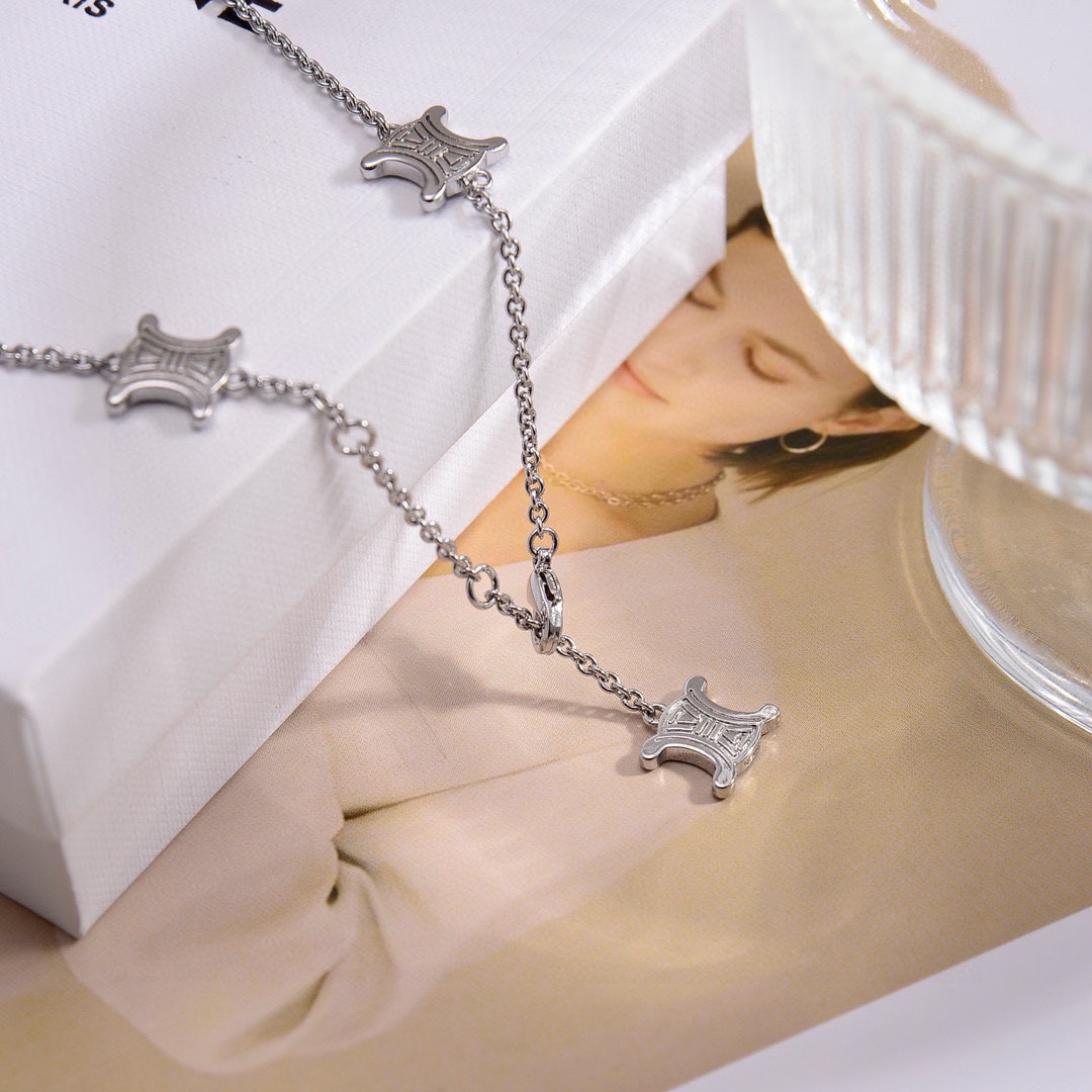 [TOP] CELINE PRECLOUS Necklace -Sliver