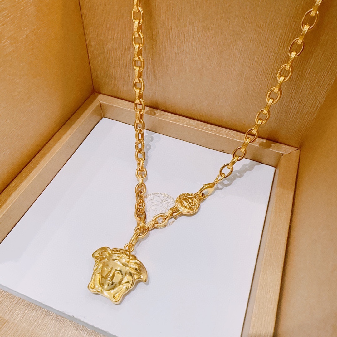 [TOP] Versace Men's/Women's Necklace-Gold