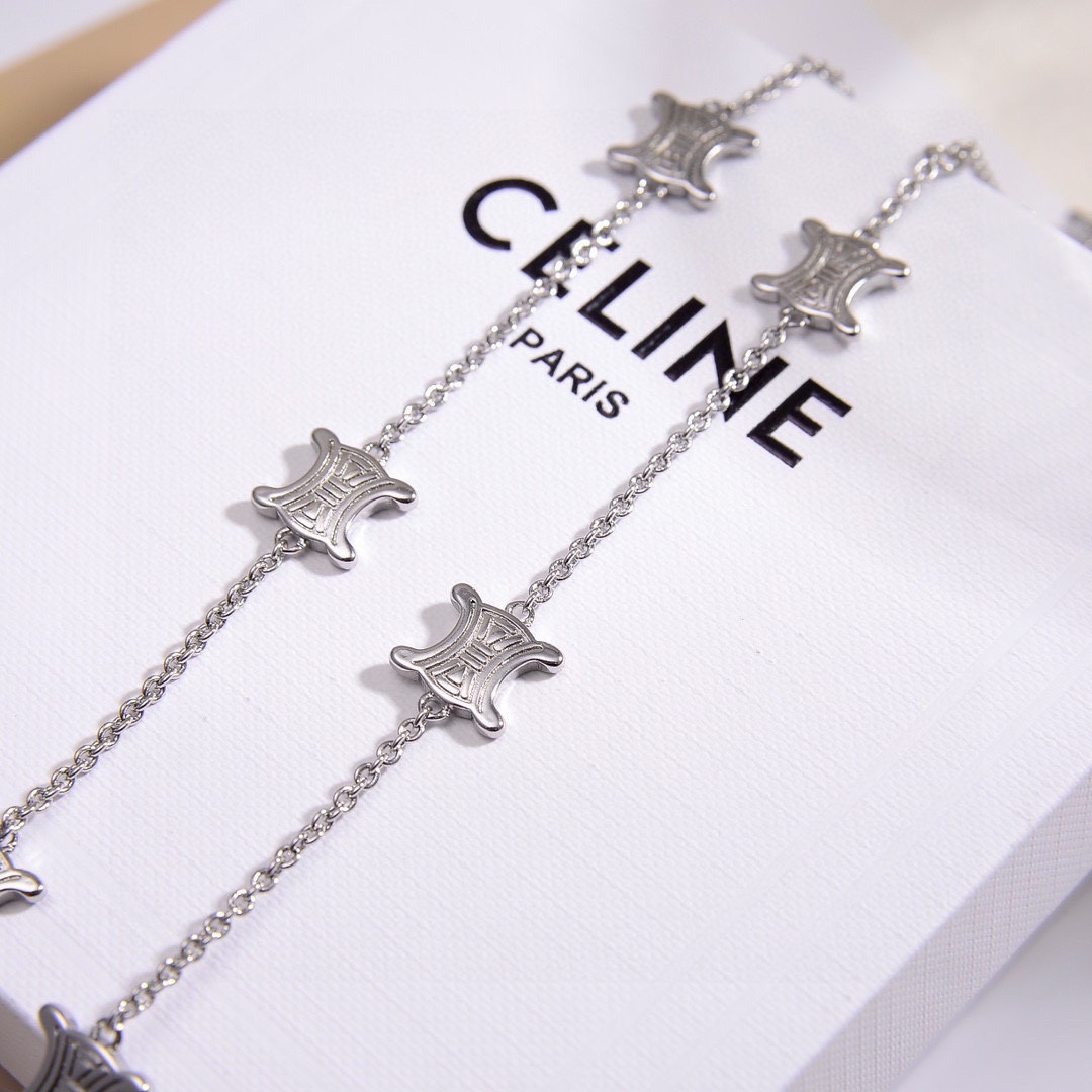 [TOP] CELINE PRECLOUS Necklace -Sliver