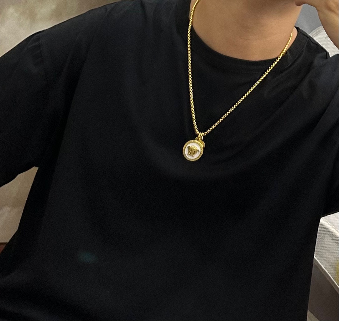 [TOP] Versace Men's/Women's Necklace-Gold