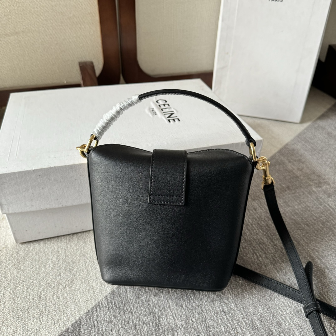 [TOP] CELINE Bucket Bag Mini 13.5×12.5×5cm - Black