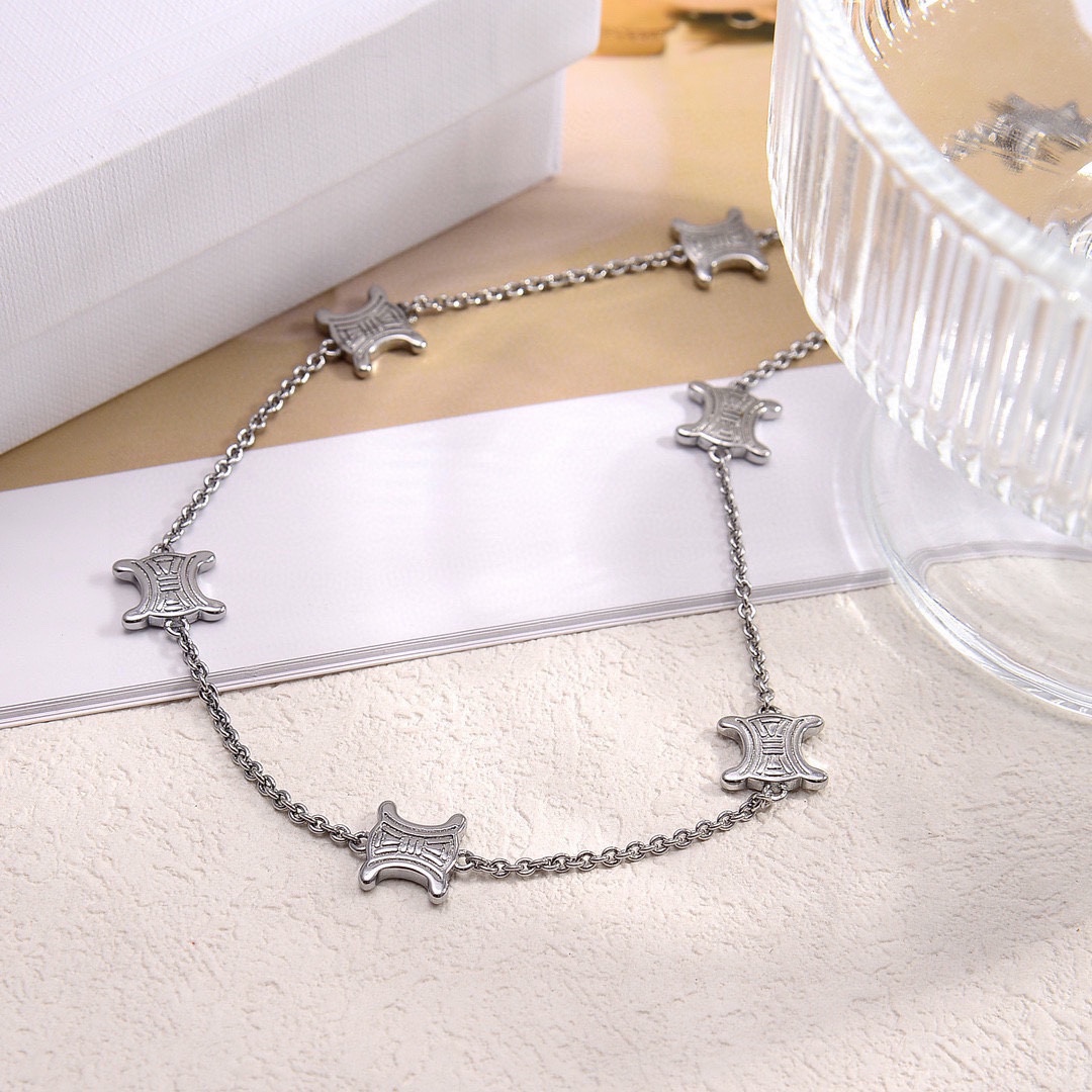 [TOP] CELINE PRECLOUS Necklace -Sliver