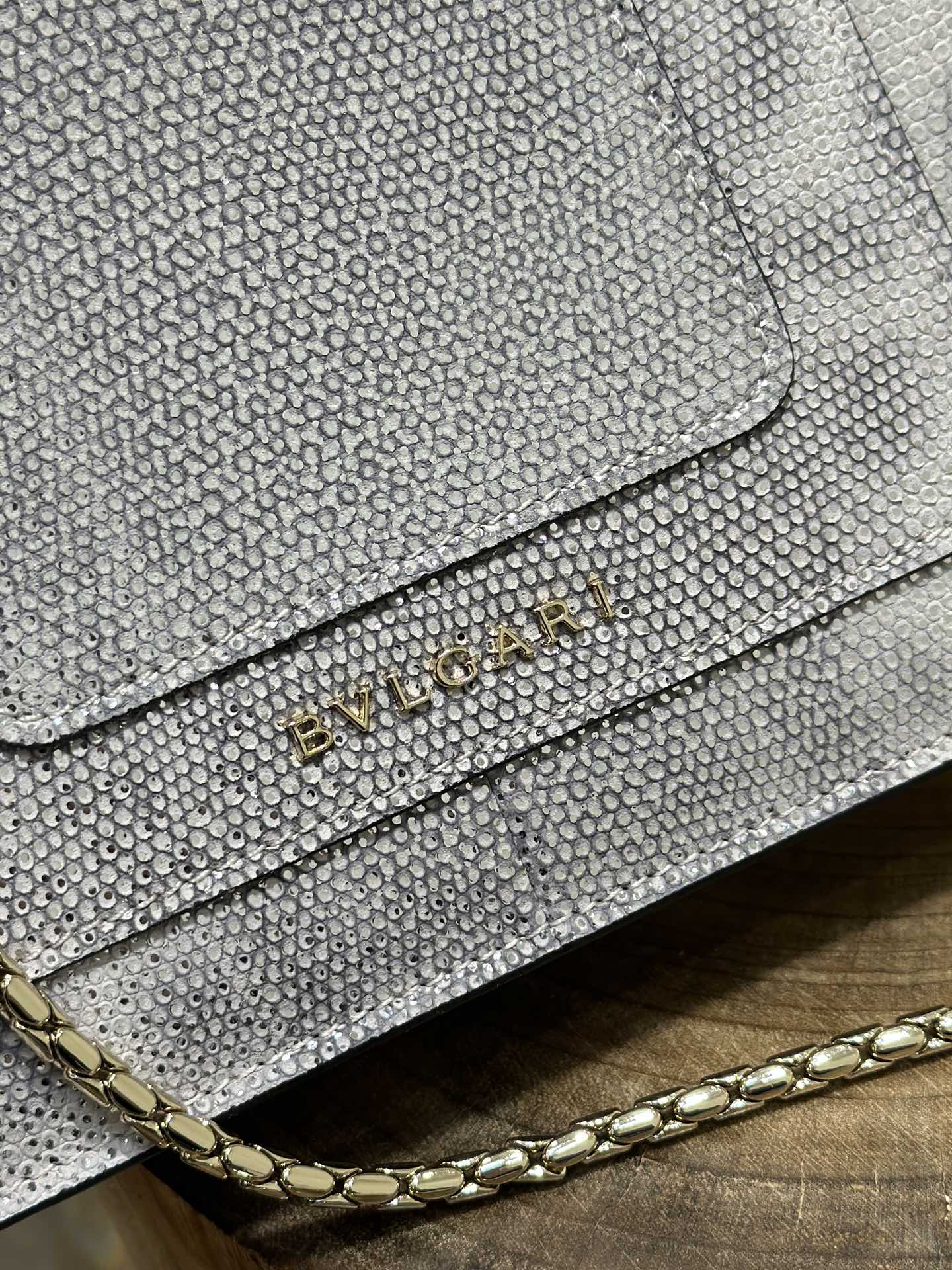 [TOP] BVLGARI Water Snake Skin Snake Head Bag 20*15*5cm