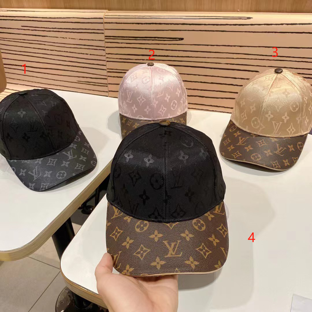 [TOP] Louis Vuitton LV Baseball Hat Canvas - 4 Colors