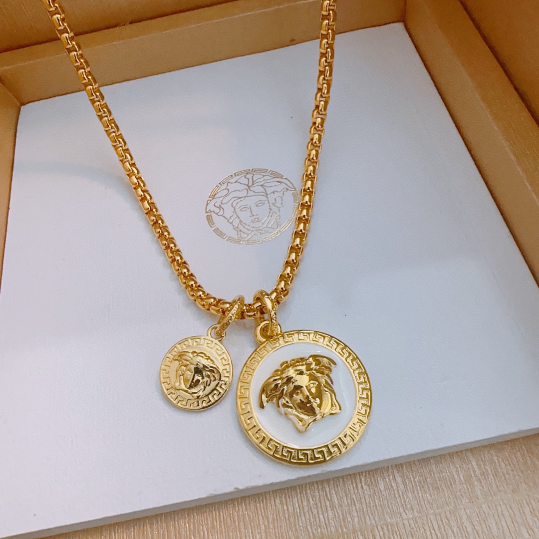 [TOP] Versace Men's/Women's Necklace-Gold