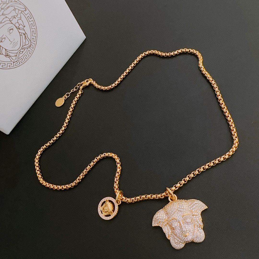 [TOP] Versace Men's/Women's Necklace-Gold