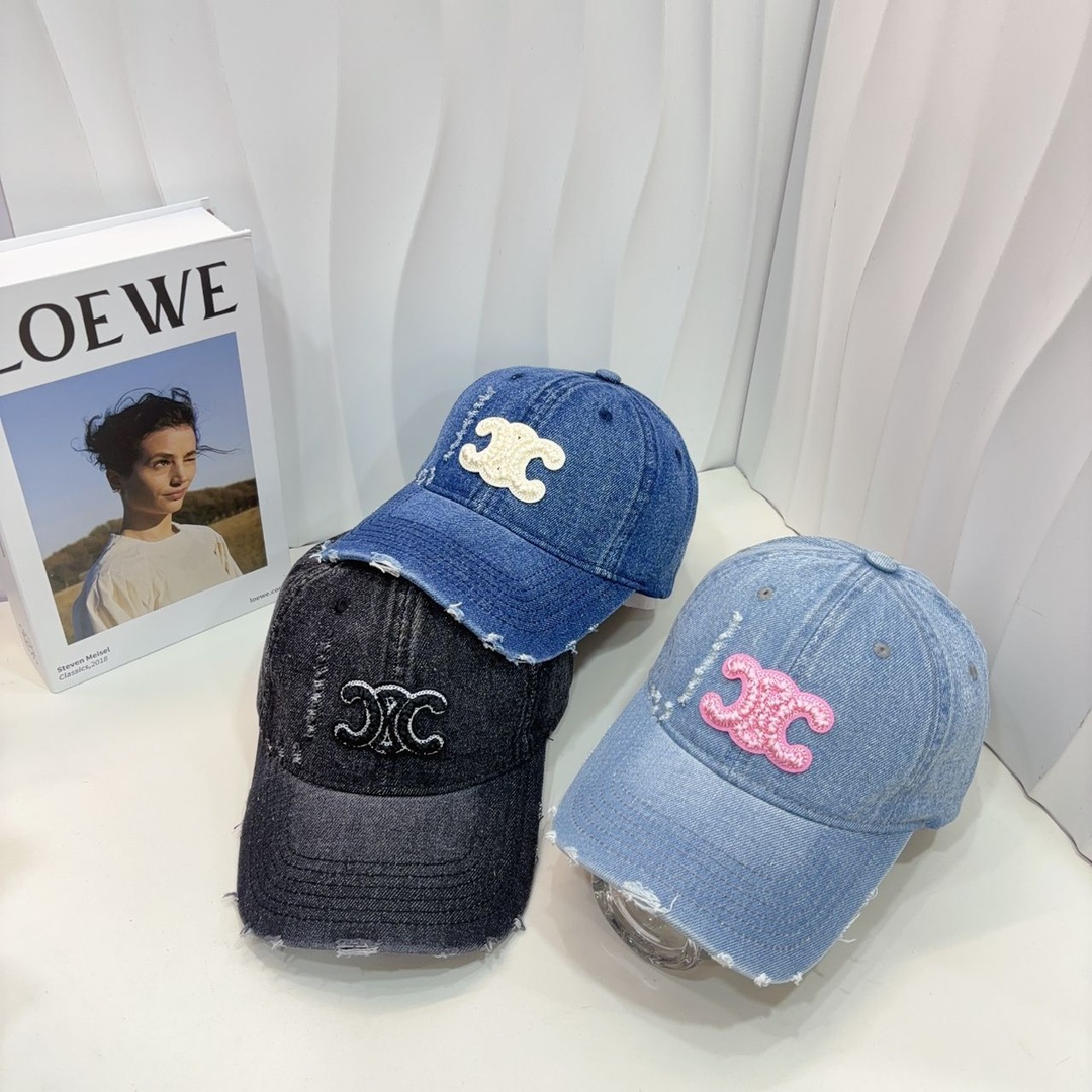 [TOP] CELINE Cowboy Baseball Cap - 3 Colors