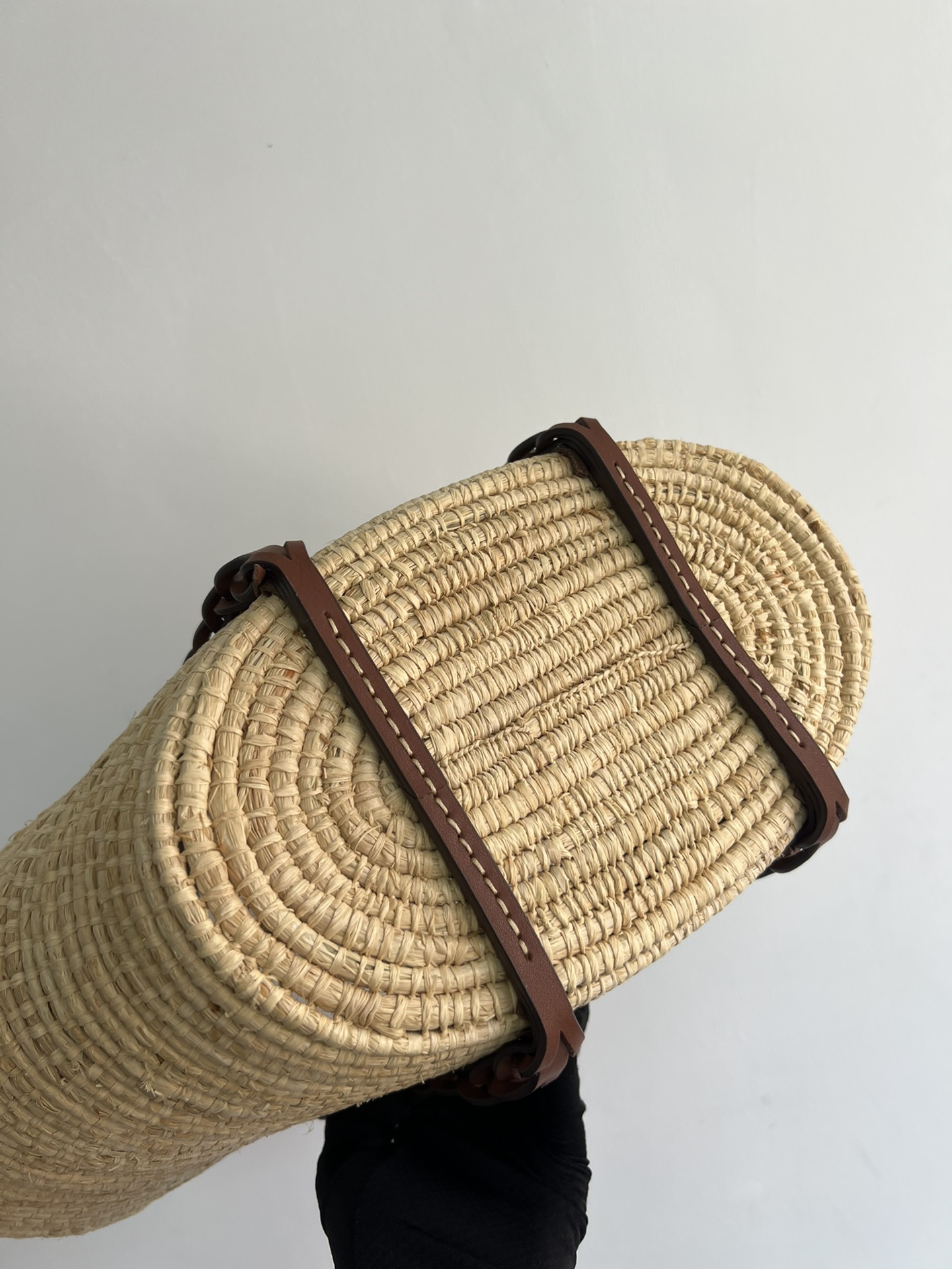 [TOP] PRADA Paglia Vitello Woven Braided Basket Tote Bag 25×25×16 cm - 2 Colors