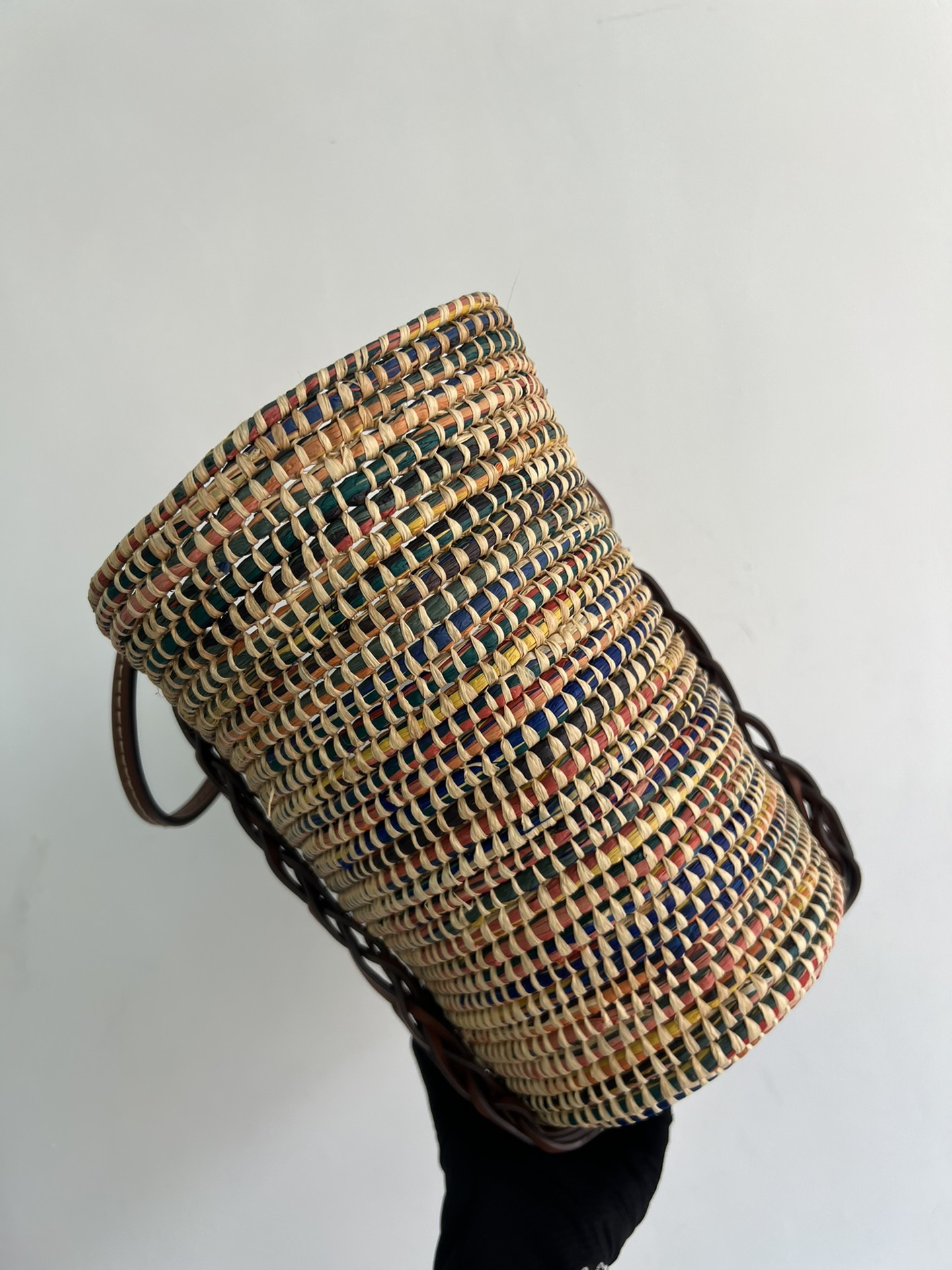 [TOP] PRADA Paglia Vitello Woven Braided Basket Tote Bag 25×25×16 cm - 2 Colors