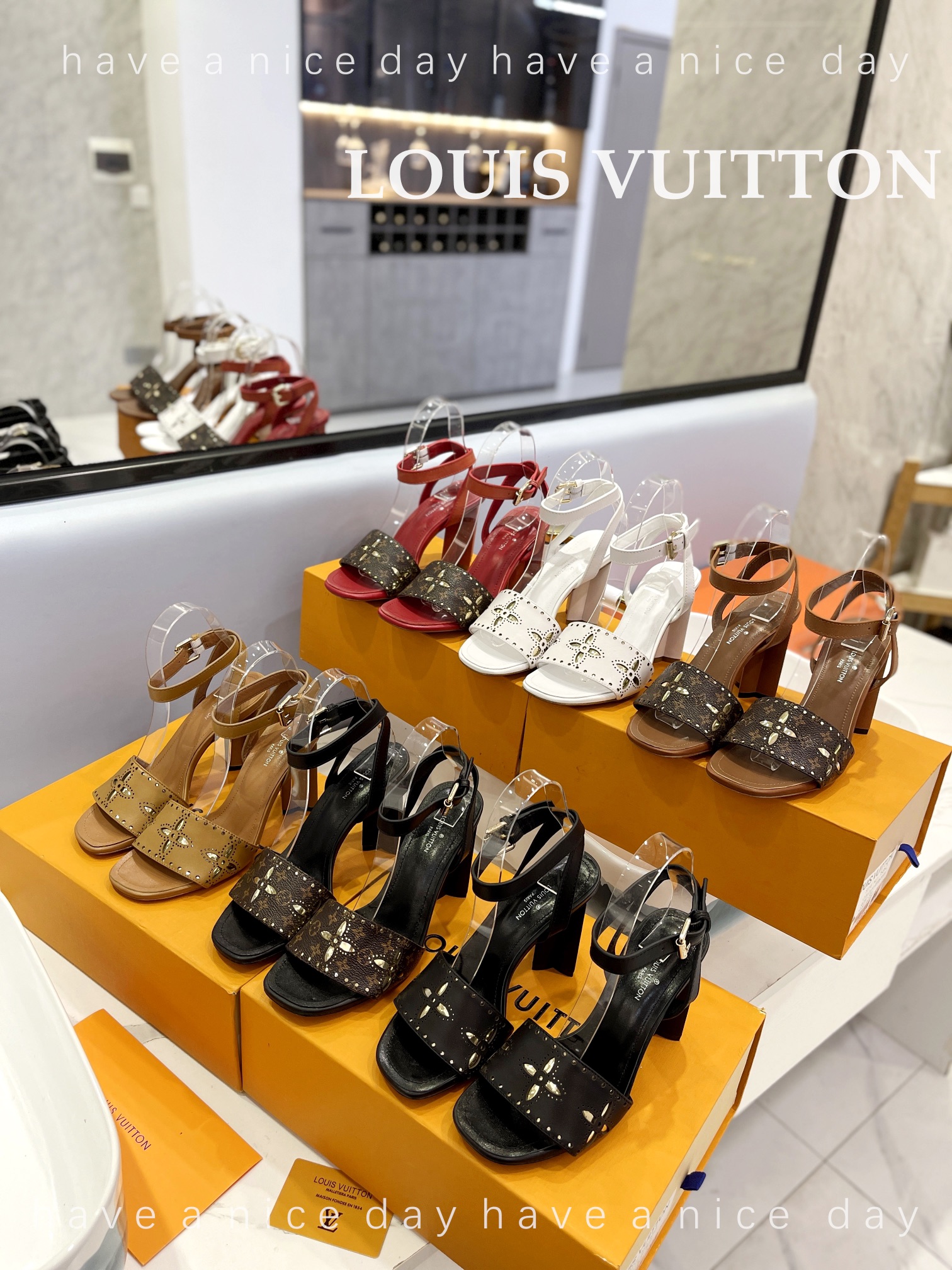 [TOP] Louis Vuitton LV Monogram Flowers Pumps - 6 Color