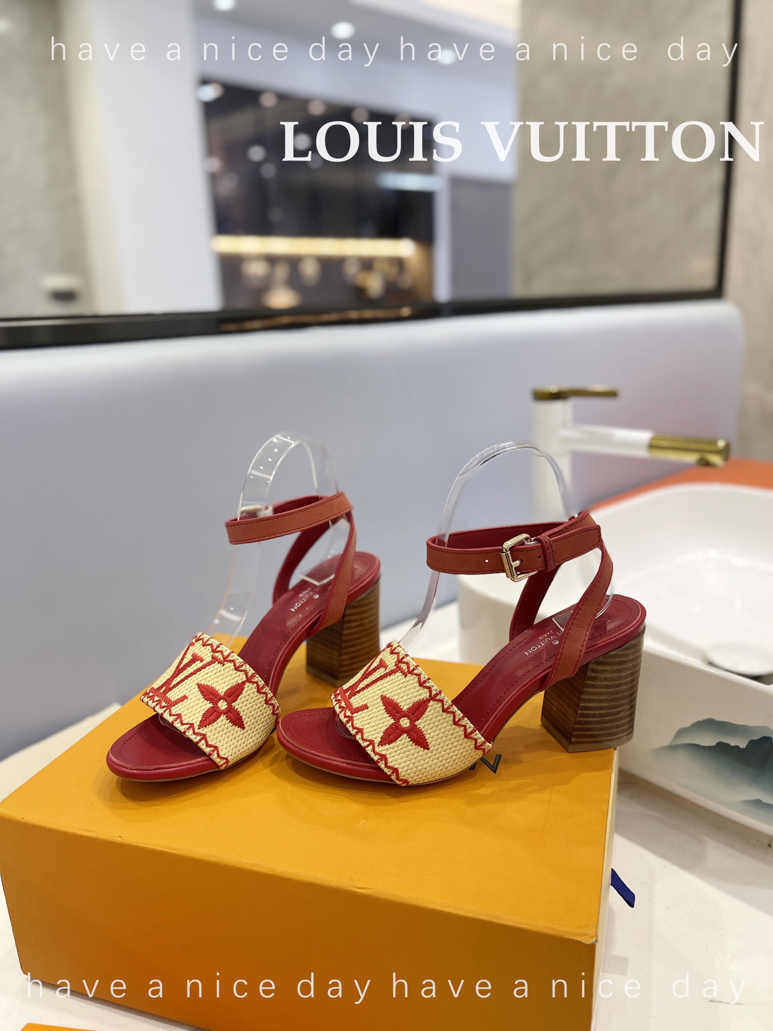 [TOP] Louis Vuitton LV Monogram Flowers Pumps - 3 Color