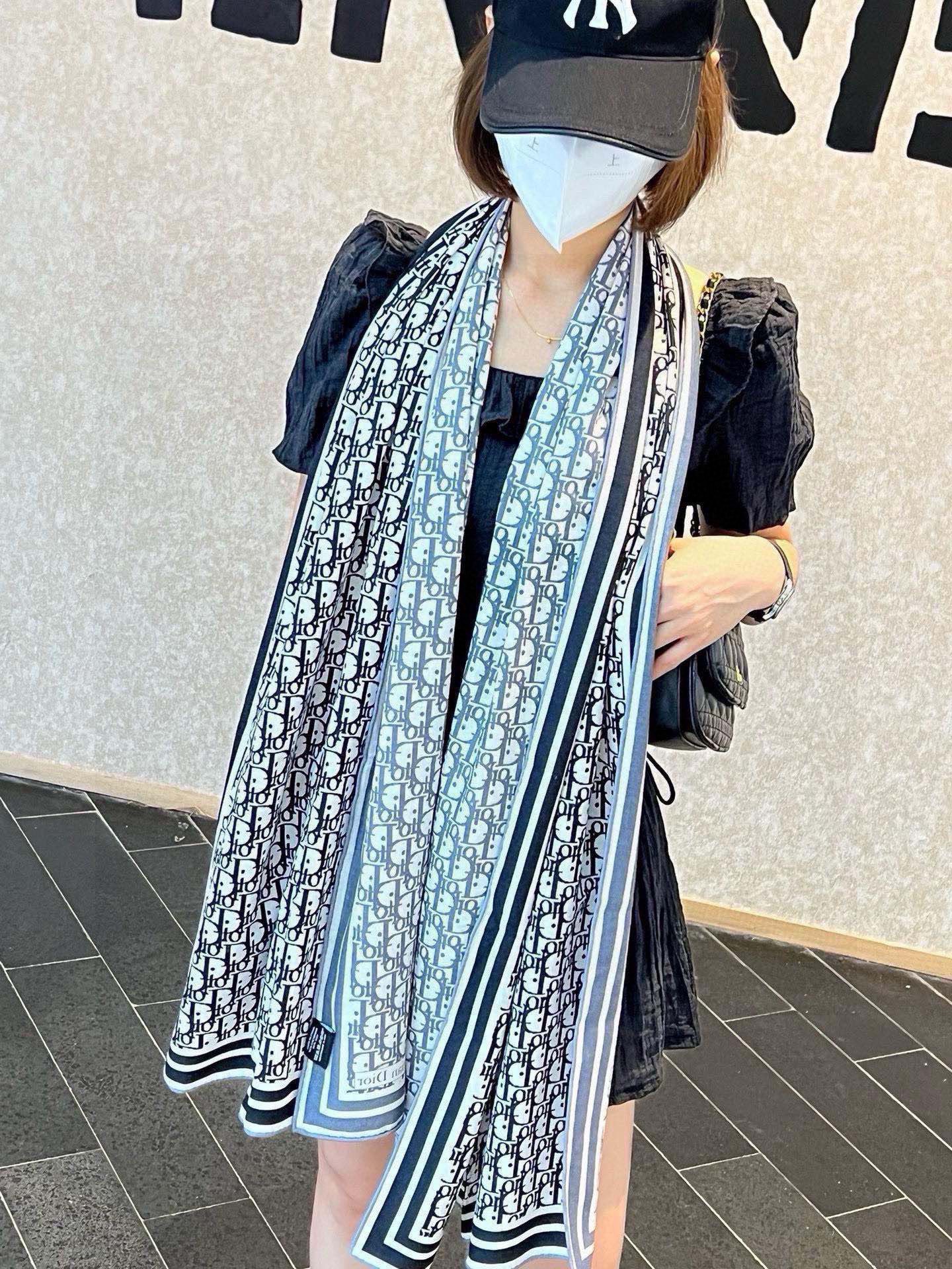 [TOP] Christian Dior Cashmere Scarf 65x180cm -2 Colors