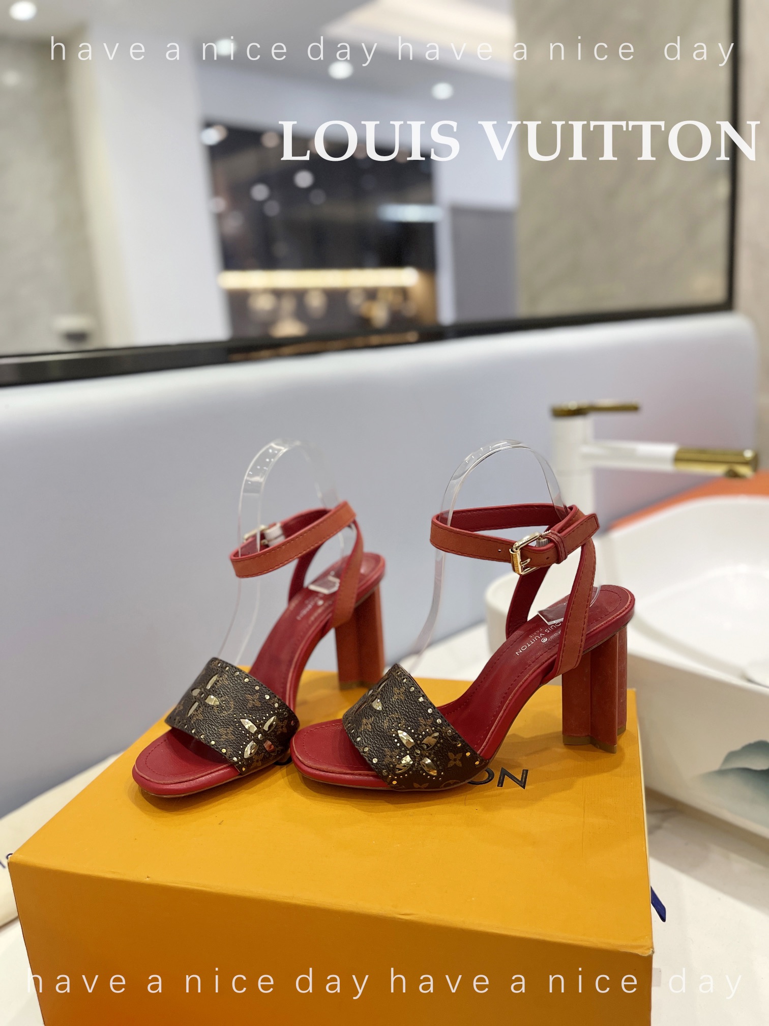[TOP] Louis Vuitton LV Monogram Flowers Pumps - 6 Color