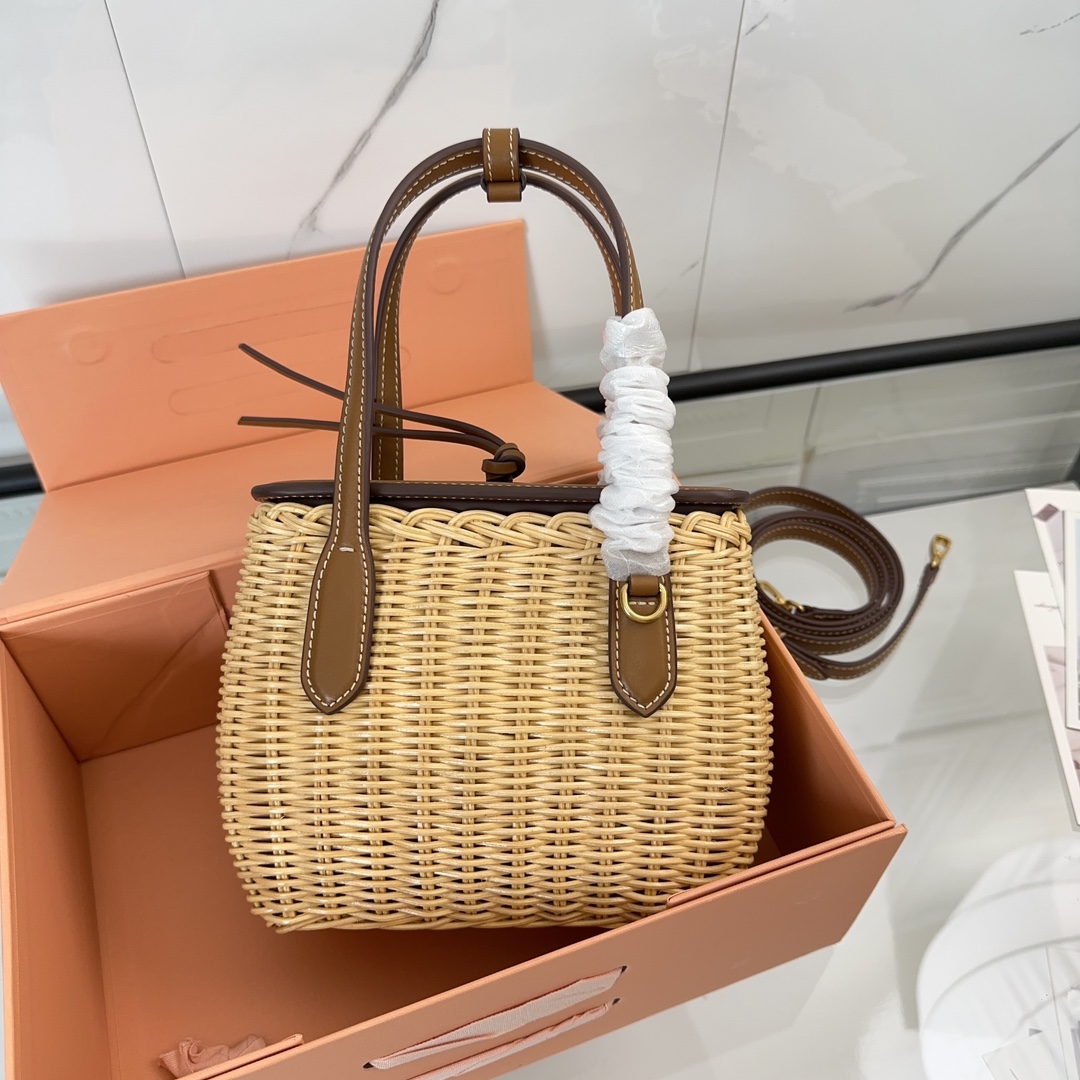 [TOP] Miu Miu Vine Edible Vegetable Basket Bag 15x20x8.5cm