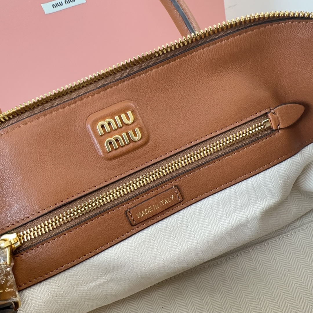 [TOP] Miu Miu Leather Handbag 28x16.5x10cm/33x11x17cm - 3 Colour