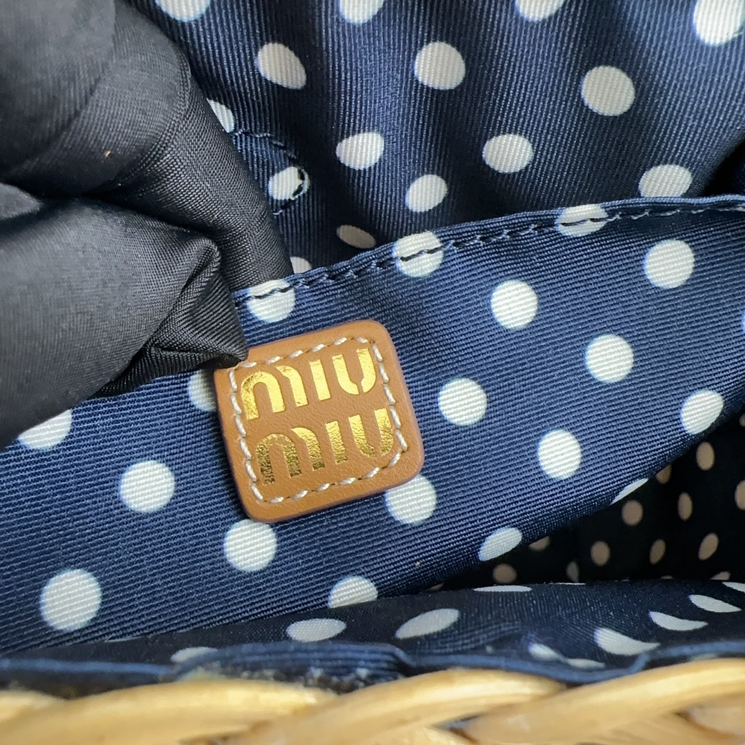 [TOP] Miu Miu Vine Edible Vegetable Basket Bag 15x20x8.5cm