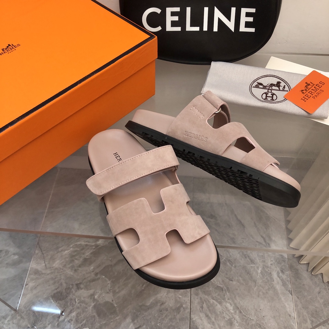 [TOP] HERMES Slides - Gray Pink