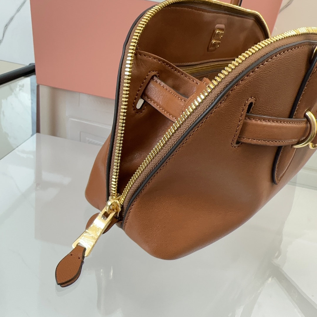 [TOP] Miu Miu Leather Handbag 28x16.5x10cm/33x11x17cm - 3 Colour