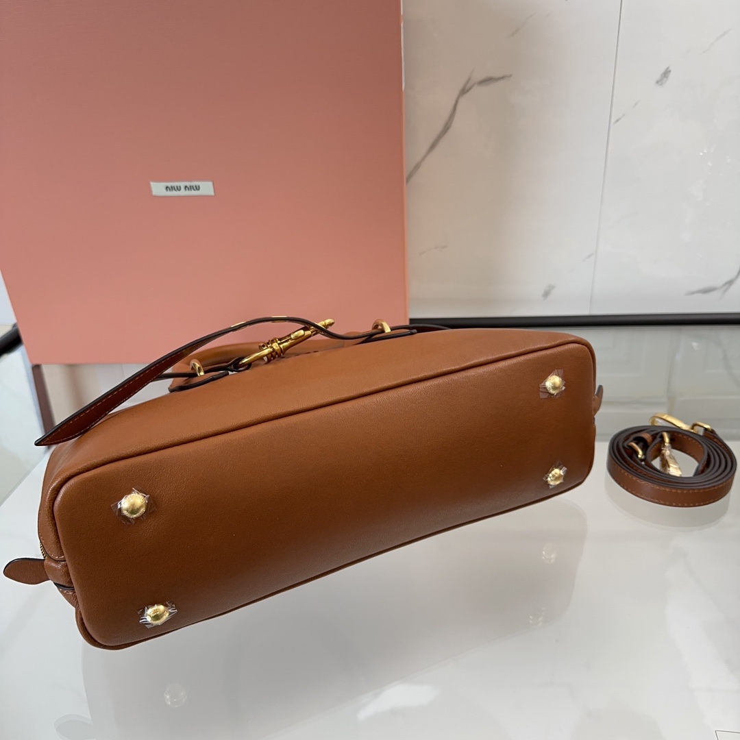 [TOP] Miu Miu Leather Handbag 28x16.5x10cm/33x11x17cm - 3 Colour