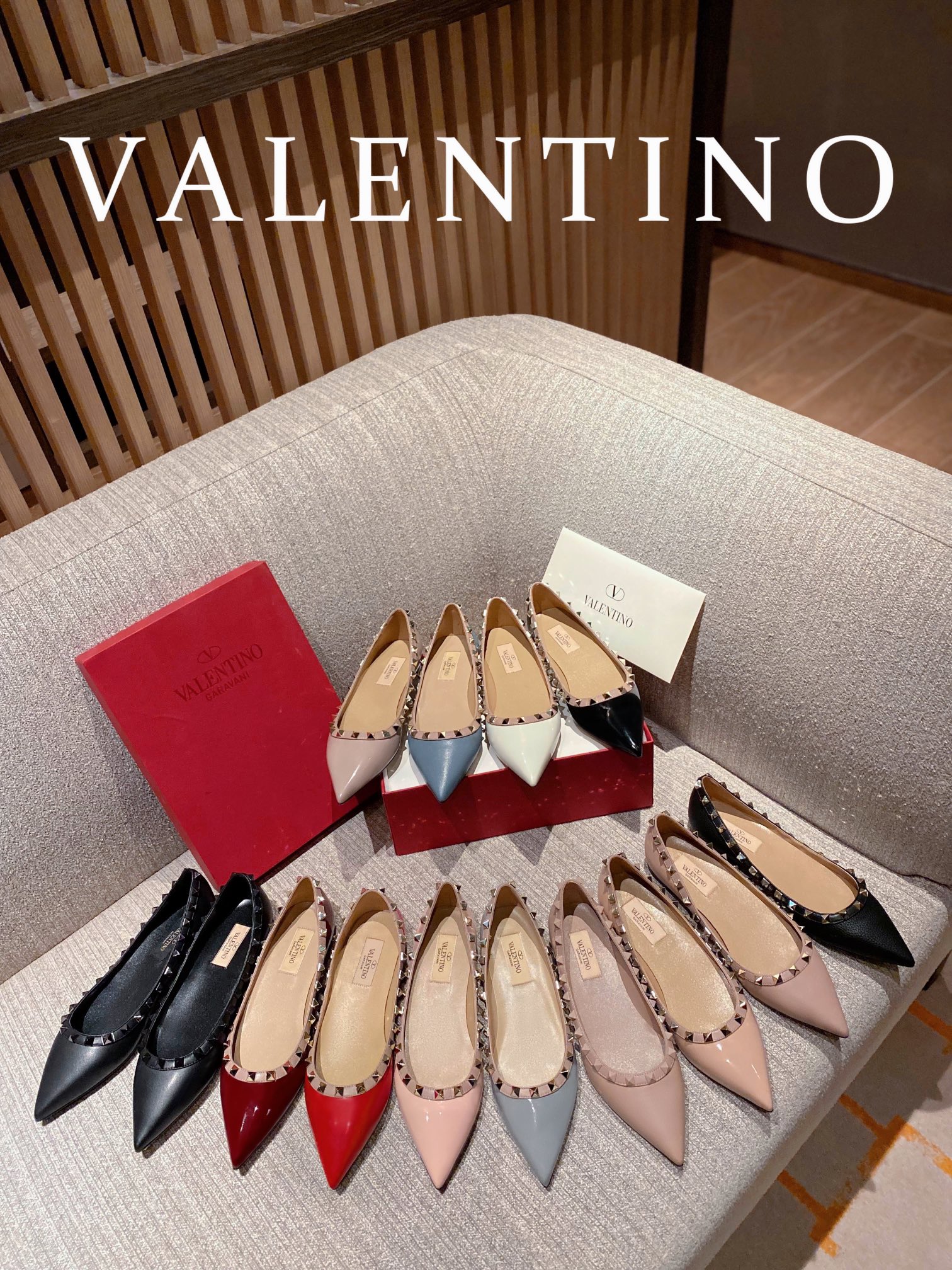 [TOP] VALENTINO Cowhide Flats - 14 Color