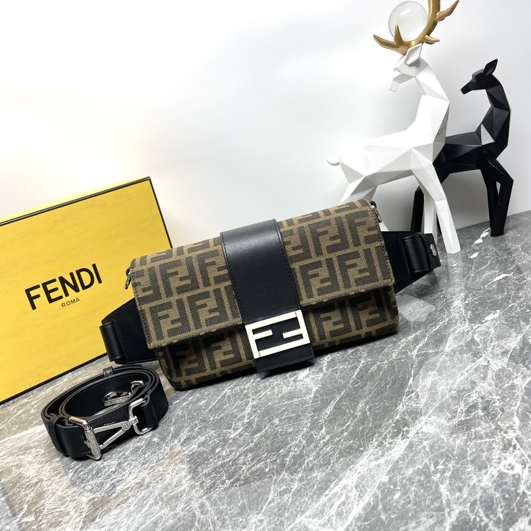 [TOP] FENDI Baguette FF Shoulder/Belt Bag 28x18x7cm - 2 Color