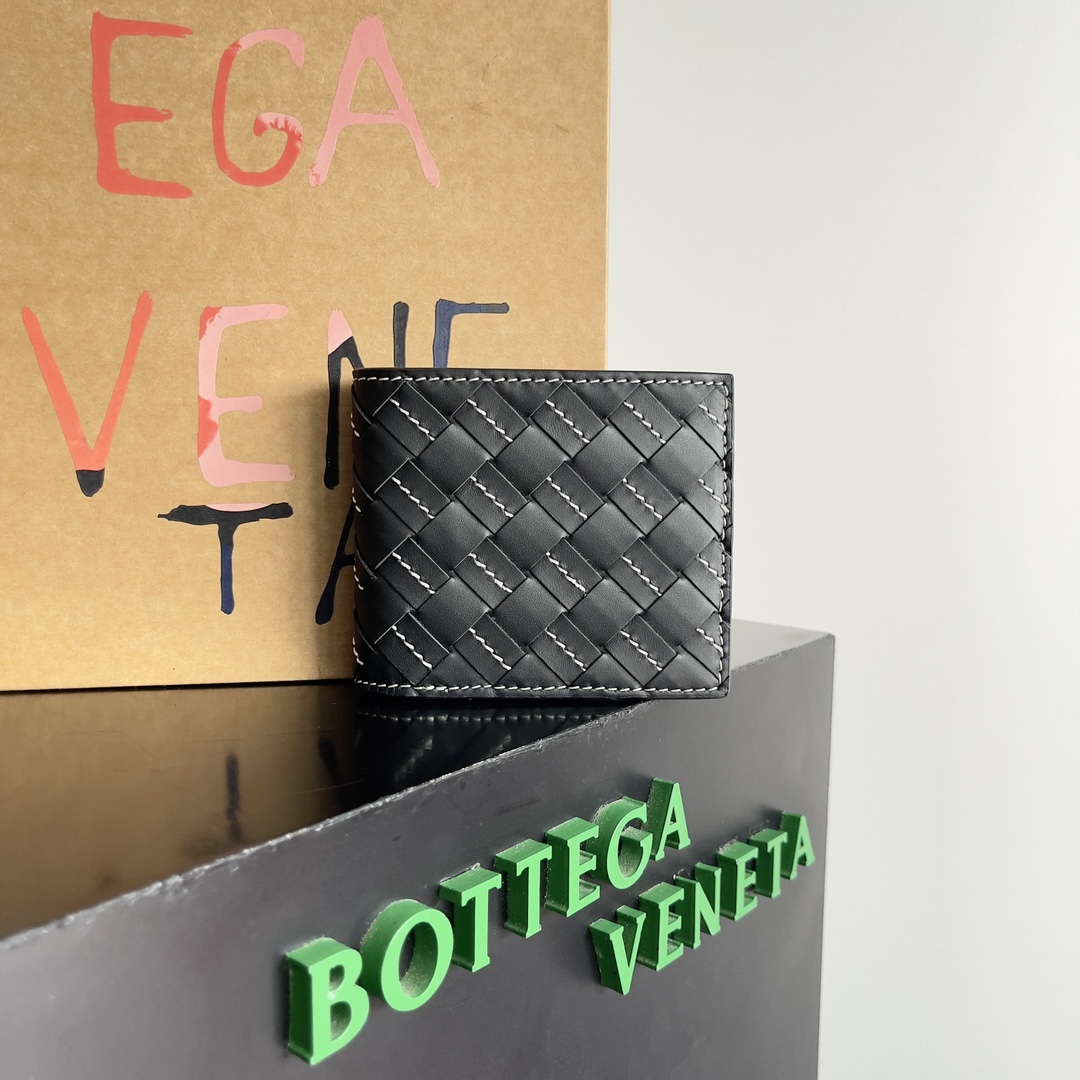 [TOP] Bottega Veneta BV Classic Weaving Men's Wallet - Two Colors