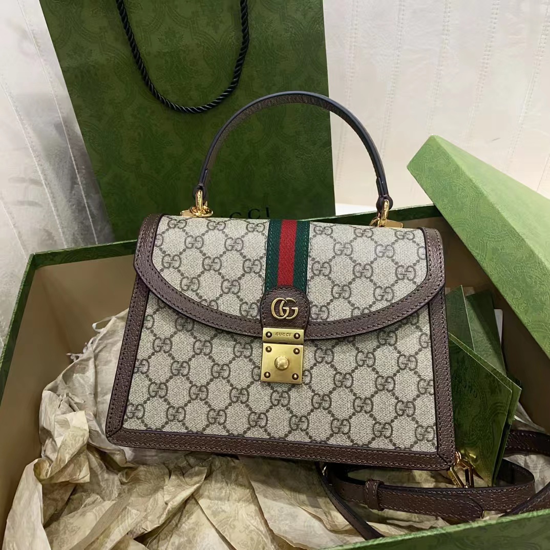 [TOP] GUCCI Ophidia Small Top Handle Bag 25X17.5X7 cm