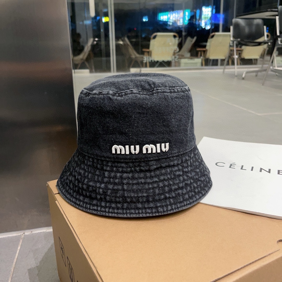 [TOP] Miu Miu Denim Fisherman Hat - 2 Colors