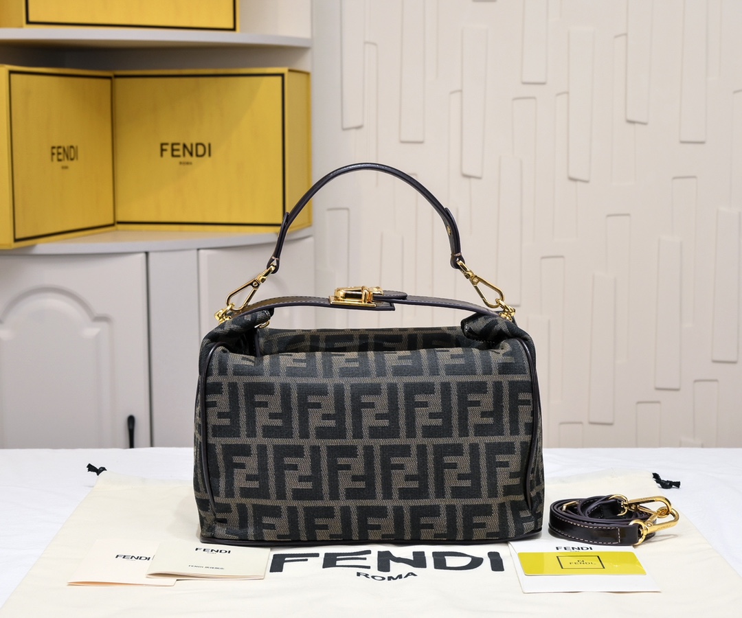 [TOP] FENDI Vintage Bag 25X15X17cm - Brown
