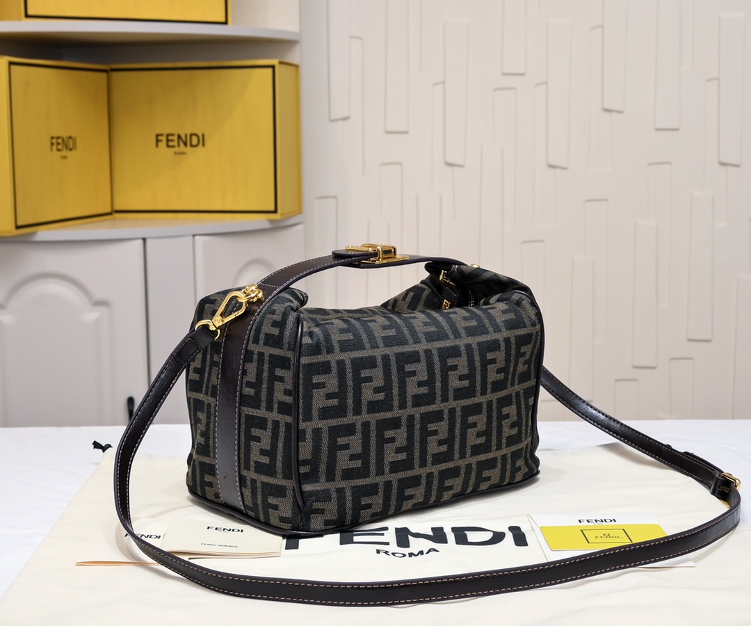 [TOP] FENDI Vintage Bag 25X15X17cm - Brown