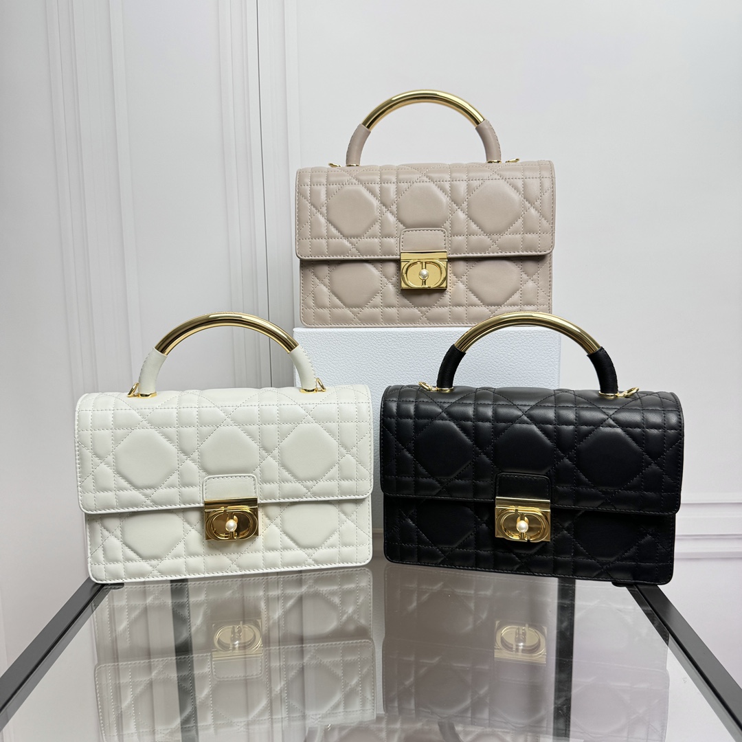 [TOP] Christian Dior Ange Bag 20x12x5cm/25x16x8cm - 3 Color