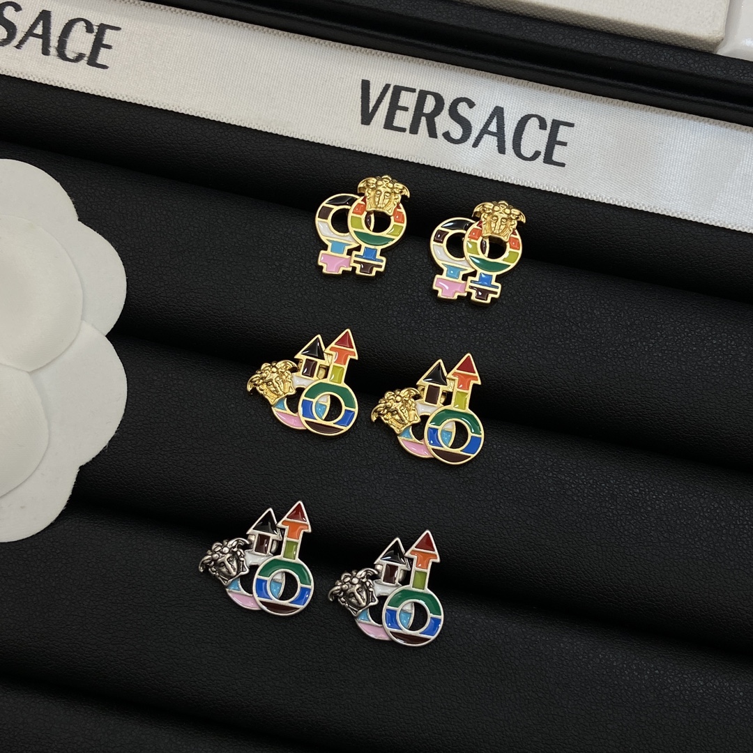 [TOP] VERSACE Earrings-3 Colors