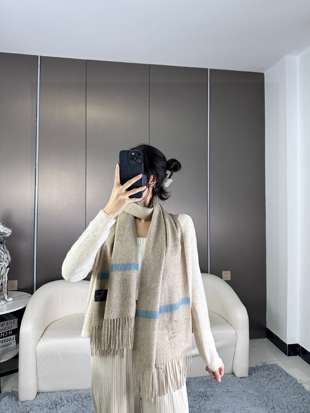 [TOP] Louis Vuitton LV Men's Scarf 35×180 cm-2 Colors