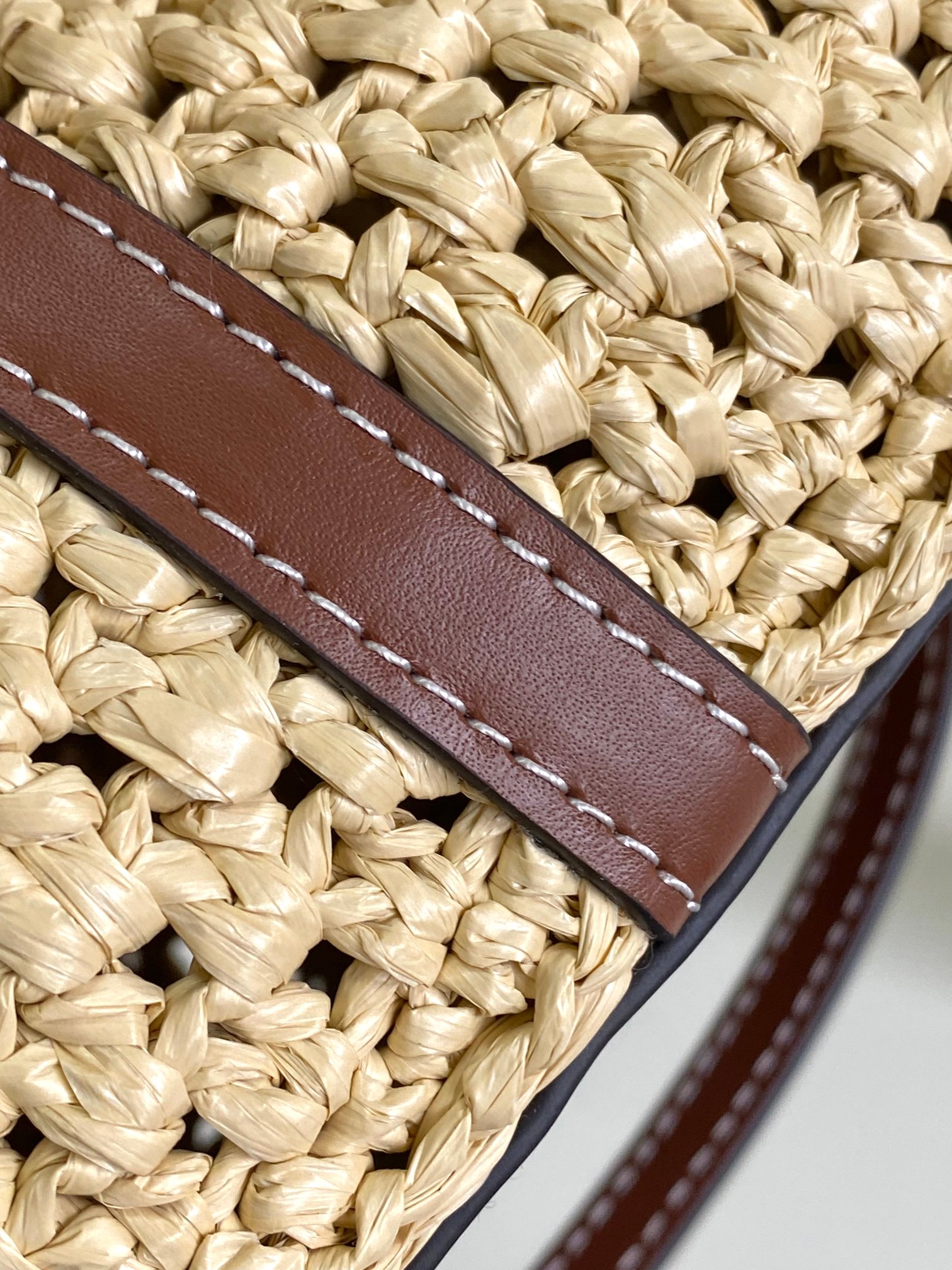 [TOP] Louis Vuitton LV Noe Purse/BB Bag Crocheted Raffia 11.5x12x11.5cm/22x24x15cm - Beige&Brown