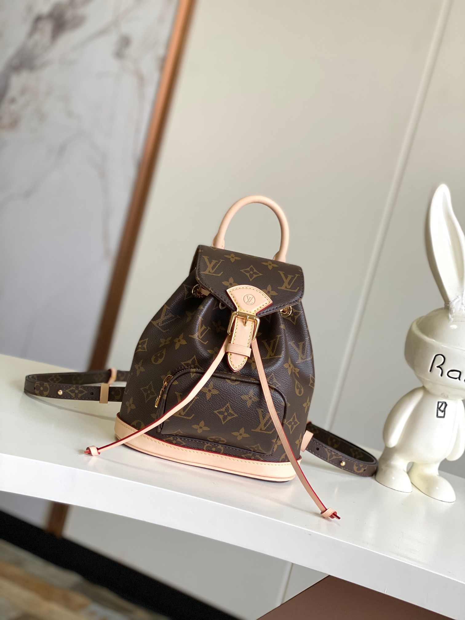 [TOP] Louis Vuitton LV Montsouris Backpack Mini/PM 24x25x12cm/28x30x18cm - Brown