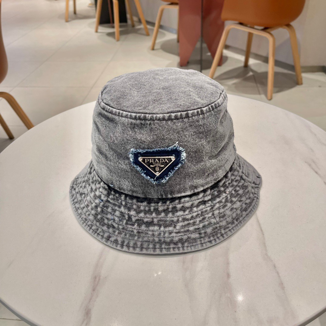 [TOP] PRADA Denim Fisherman Hat - 3 Color