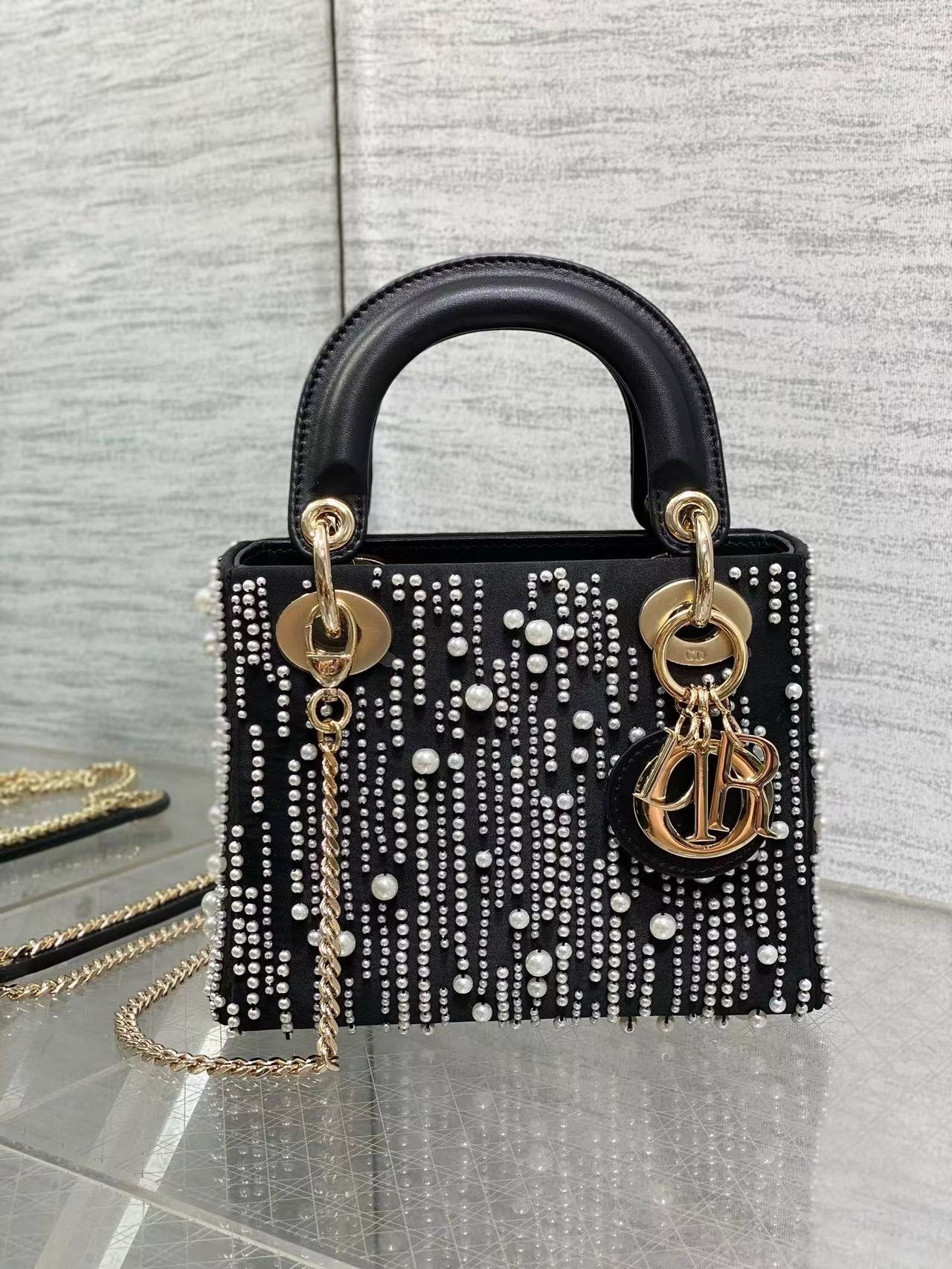 [TOP] Christian Dior Lady Christian Dior Bag Mini 17 x 15 x 7 cm - Black