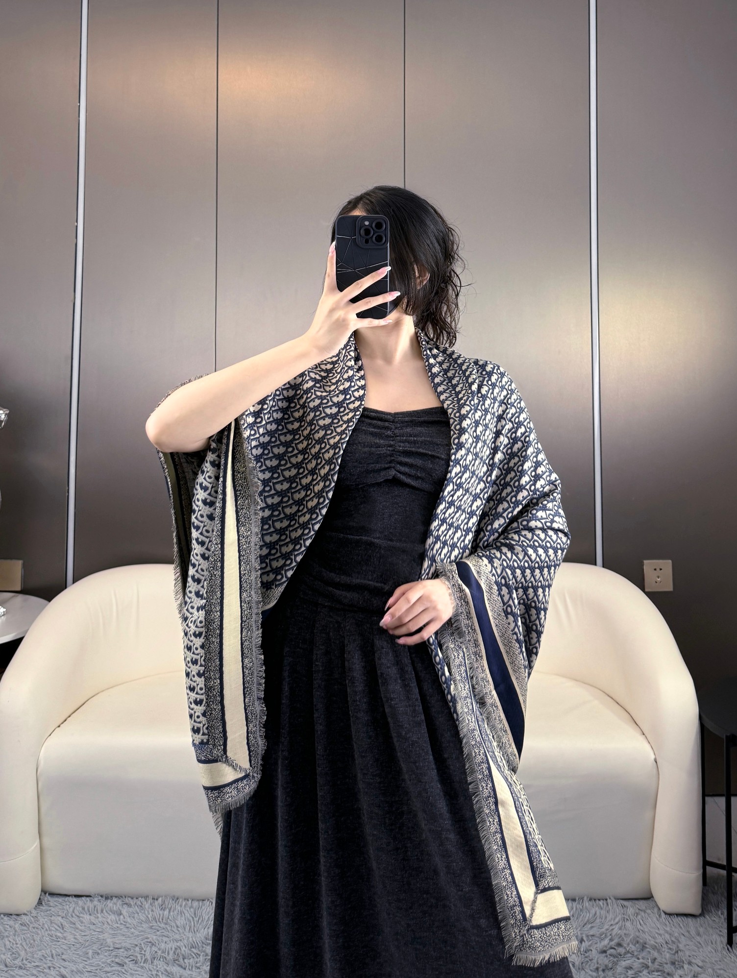 [TOP] Christian Dior Cashmere Scarf 140 x 140cm -2 Colors