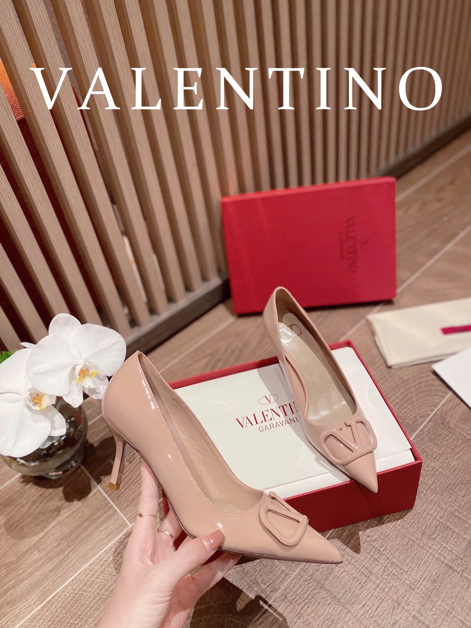 [TOP] VALENTINO High-heeled Pumps with Logo - 4 Color