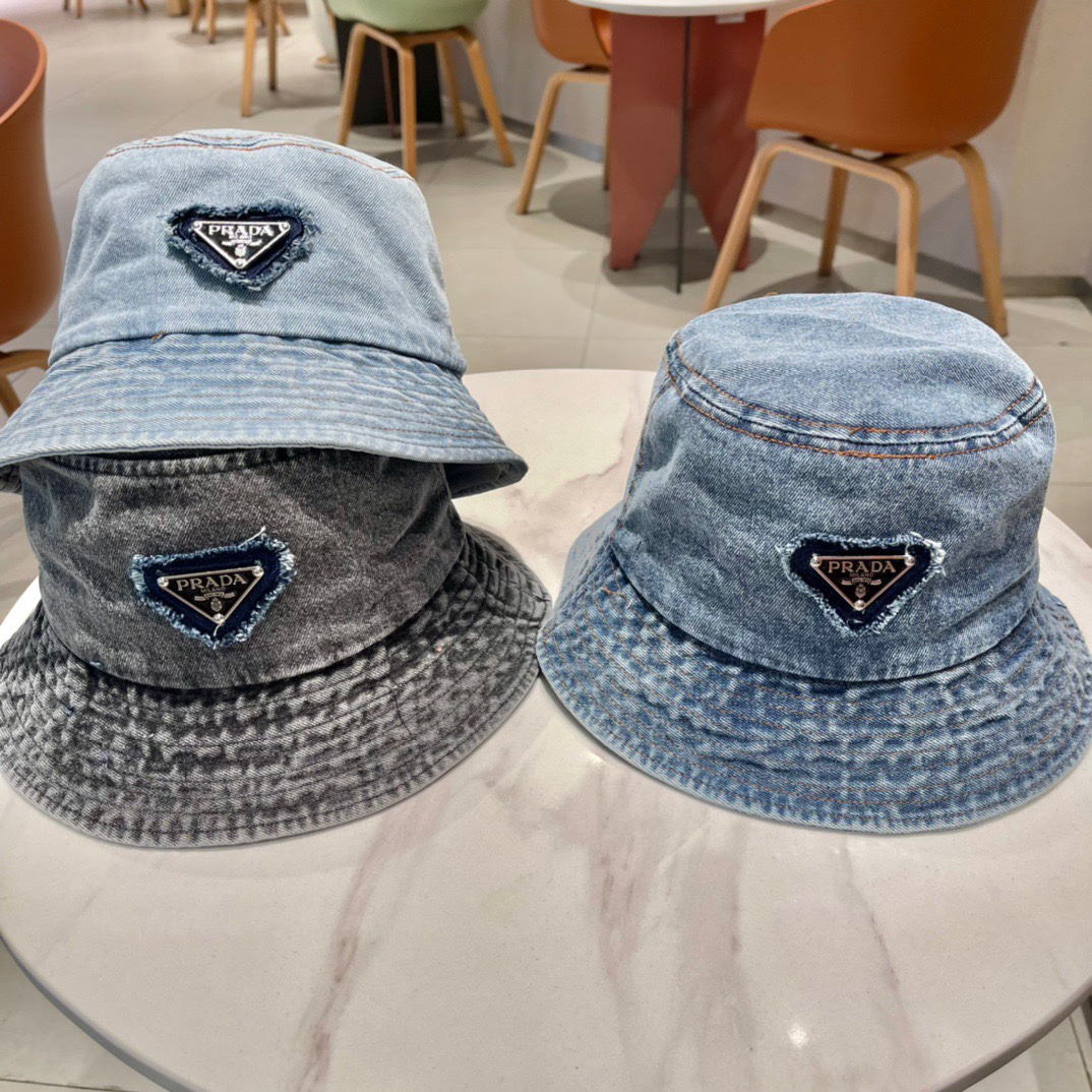 [TOP] PRADA Denim Fisherman Hat - 3 Color