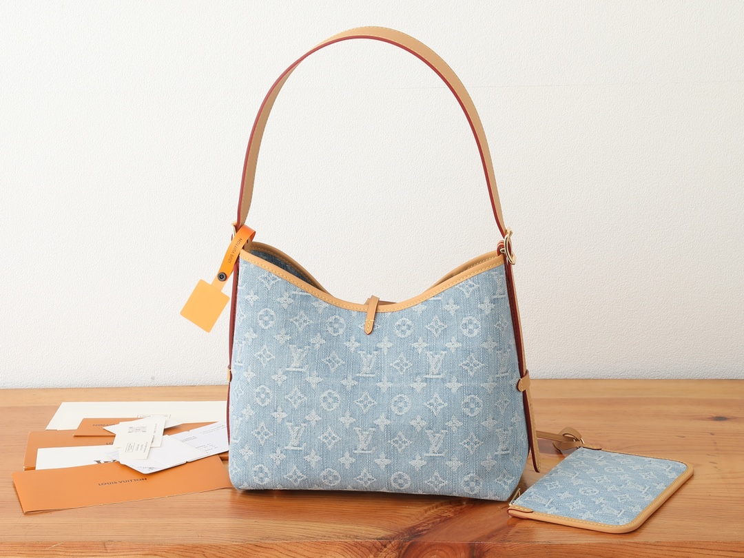 [TOP] Louis Vuitton LV By The Pool Monogram Denim Carryall Bag 29x24x12cm - Denim Blue